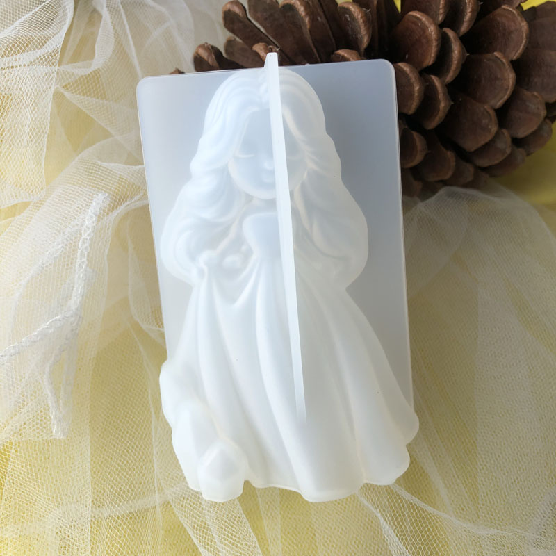 Moule à bougie princesse 3D en - Soap Making Silicone Molds avis et prix